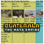 Survivor 11: Guatemala calendar