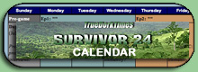 Survivor 24 calendar