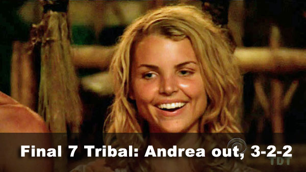 Andrea out, 3-2-2