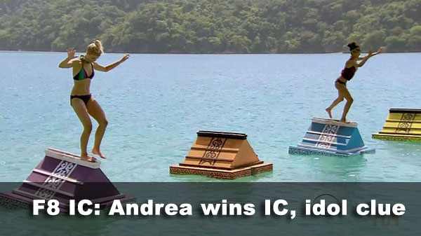 Andrea wins immunity, idol clue