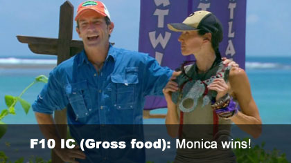 Monica loves her grub