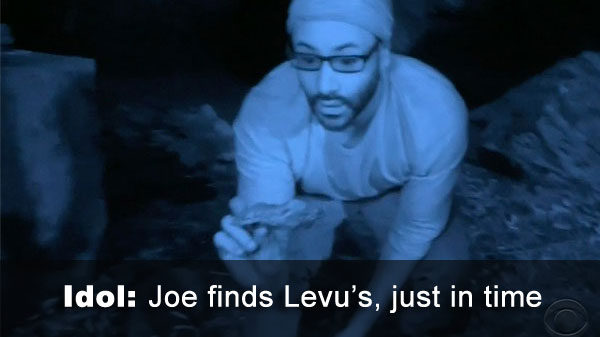 Joe finds Levu idol