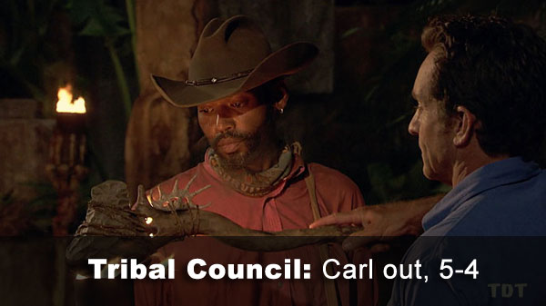 Carl voted out, 5-4