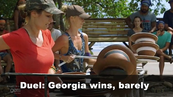 Georgia wins, Izzy out
