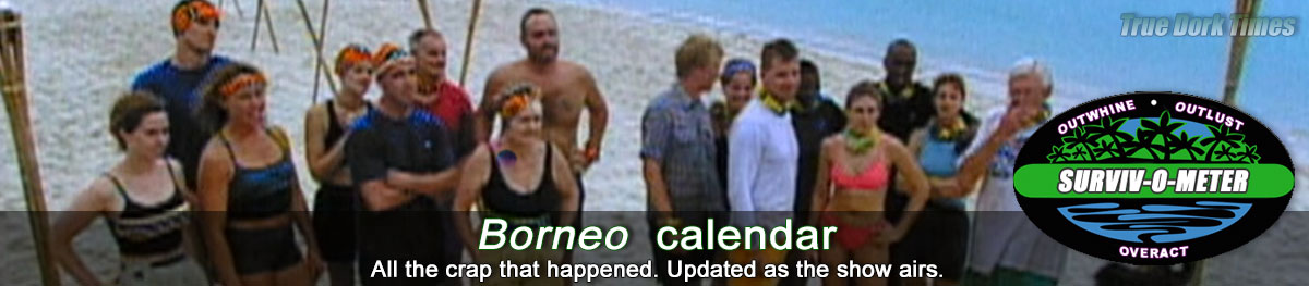 Survivor 1: Borneo calendar