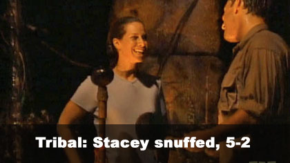 Stacey out, 5-2
