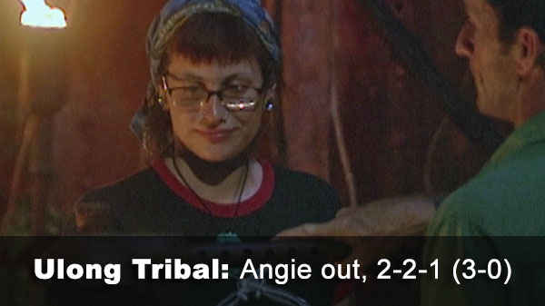 Angie out, 2-2-1 (3-0)