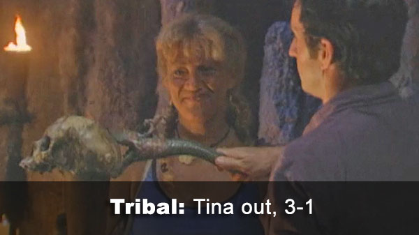 Tina out, 3-1
