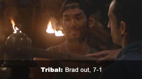 Brad voted out, 7-1 over Penner