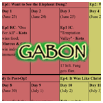 Gabon calendar