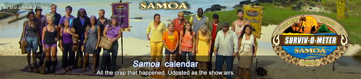 Survivor 19: Samoa calendar