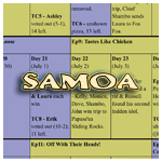 Survivor 19 calendar