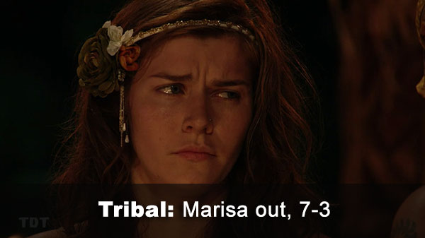 Marisa out, 7-3