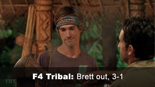 Brett out, 3-1
