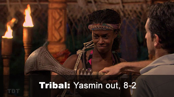 Yasmin out, 8-2