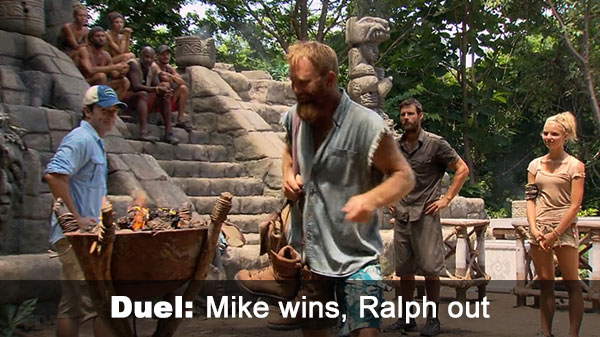 Mike wins, Matt 2nd, Andrea 3rd, Ralph out