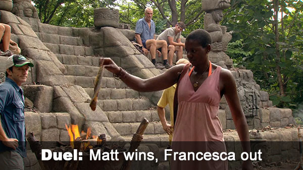Matt wins, Francesca out