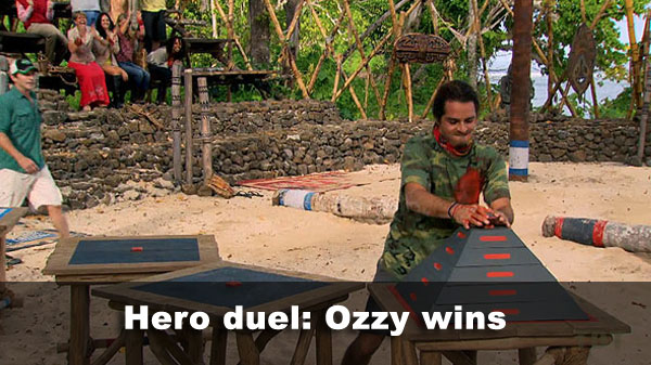 Ozzy wins Hero duel