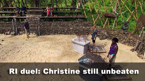 Christine beats Stacey