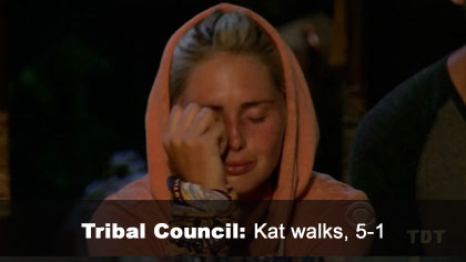 Kat voted out, 5-1