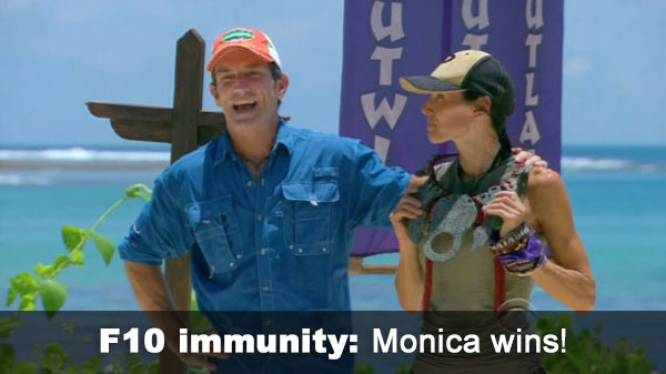 Monica loves her grub