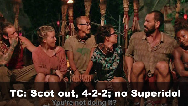 Scot out, 4-2-2; Tai declines Superidol