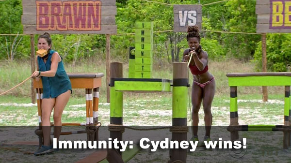 Cydney wins immunity