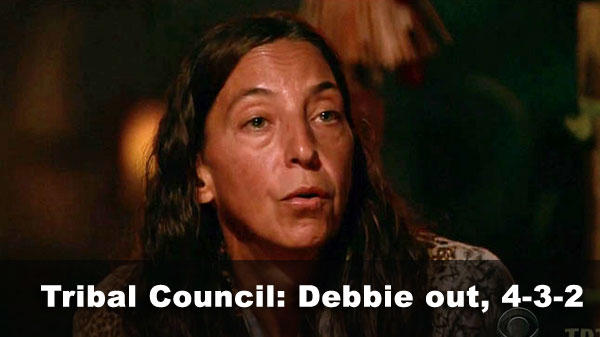 Debbie out, 4-3-2