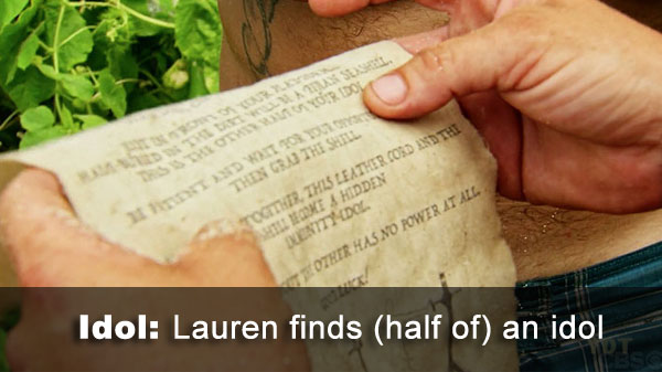 Lauren finds 0.5 idols