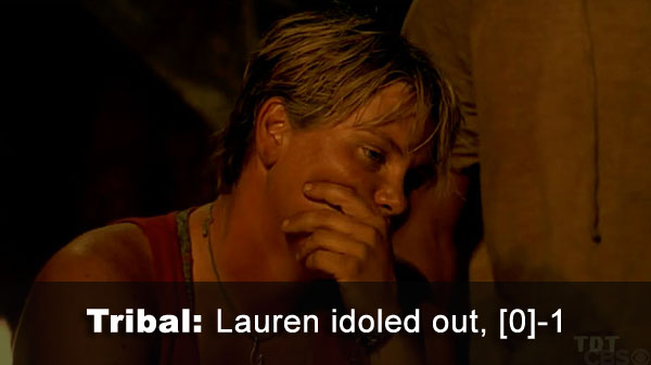 Lauren out, [0]-1