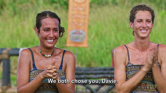 We both chose you, Davie