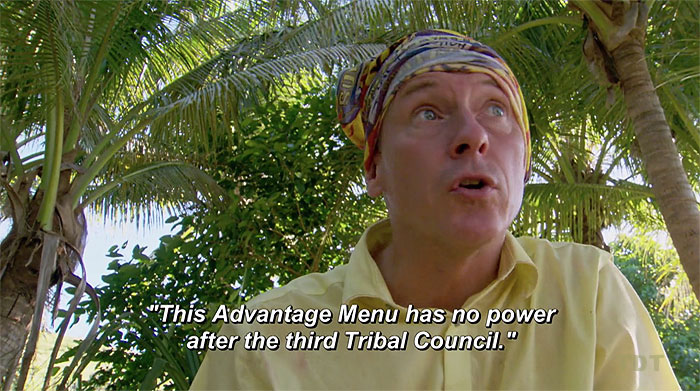 Advantage menu Advantage menu
