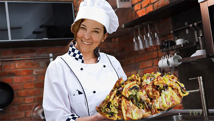 Mountain of pizza