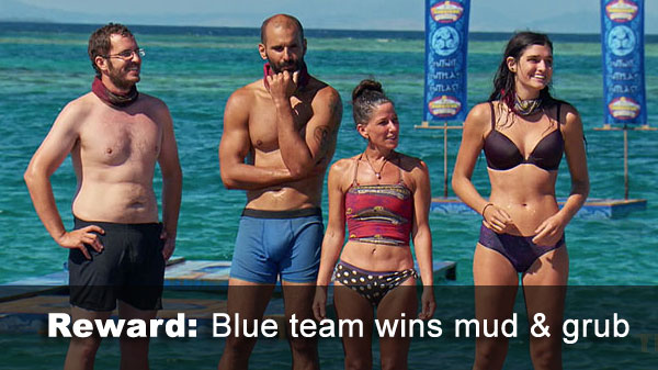 Blue team wins reward