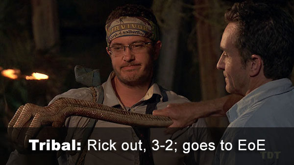 Rick out, 3-2
