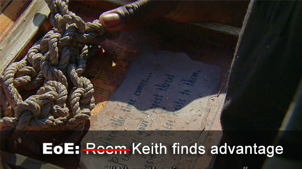 Keith gets advantage