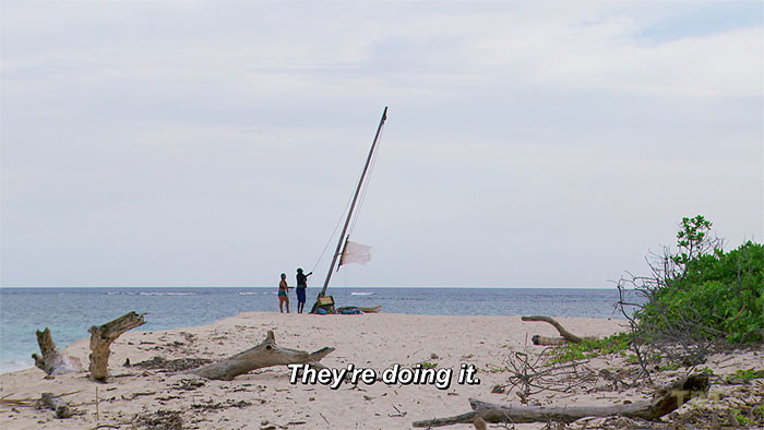 Hoisting the sail