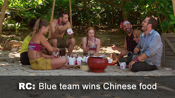 Blue team wins