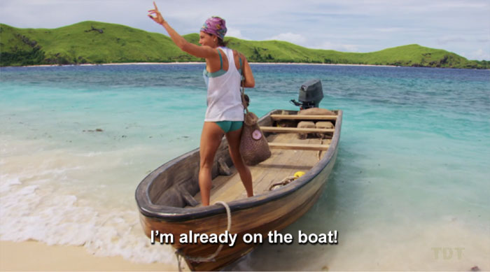 Noura: I'm on the boat!