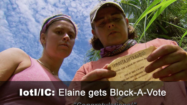 Elaine grabs vote block