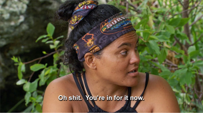 Sandra: Oh shit. You're in for it now