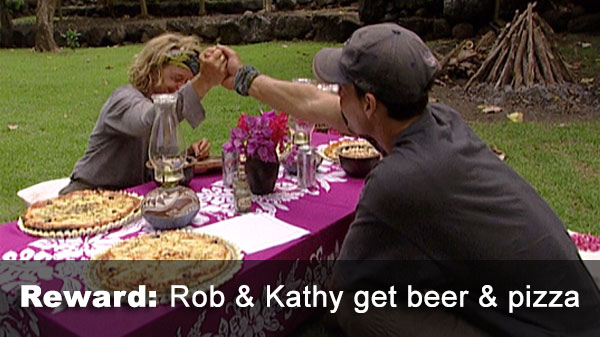 Rob, Kathy eat and drink