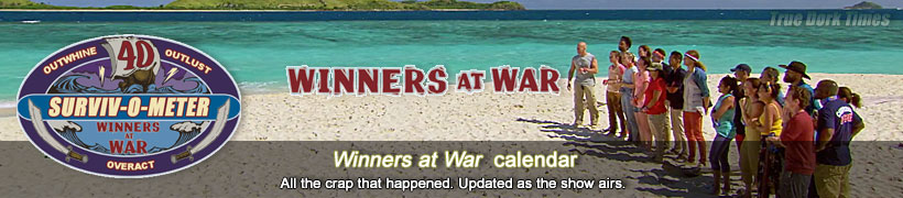 Survivor 40: Winners at War calendar