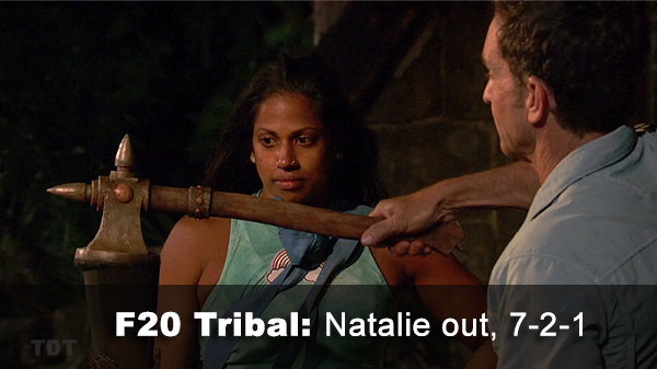 Natalie out, 7-2-1