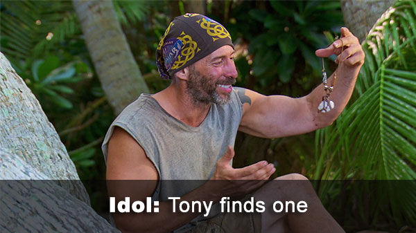 Tony finds idol