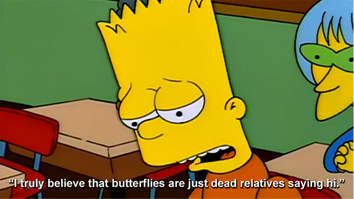 Bart/Xander: Butterflies, etc.