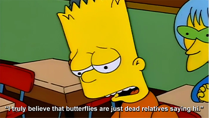 Bart/Xander: Butterflies, etc.