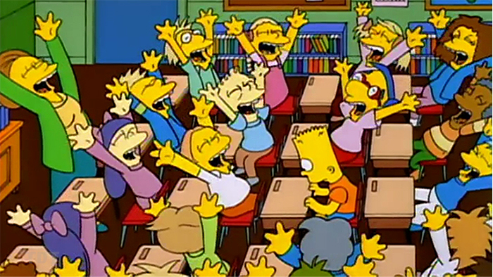 Simpsons: Class cheers