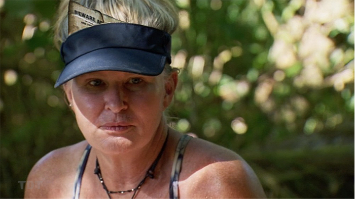 Idol in Heather's visor
