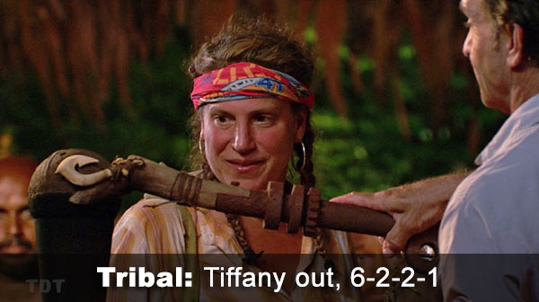 Tiffany out, 6-2-2-1